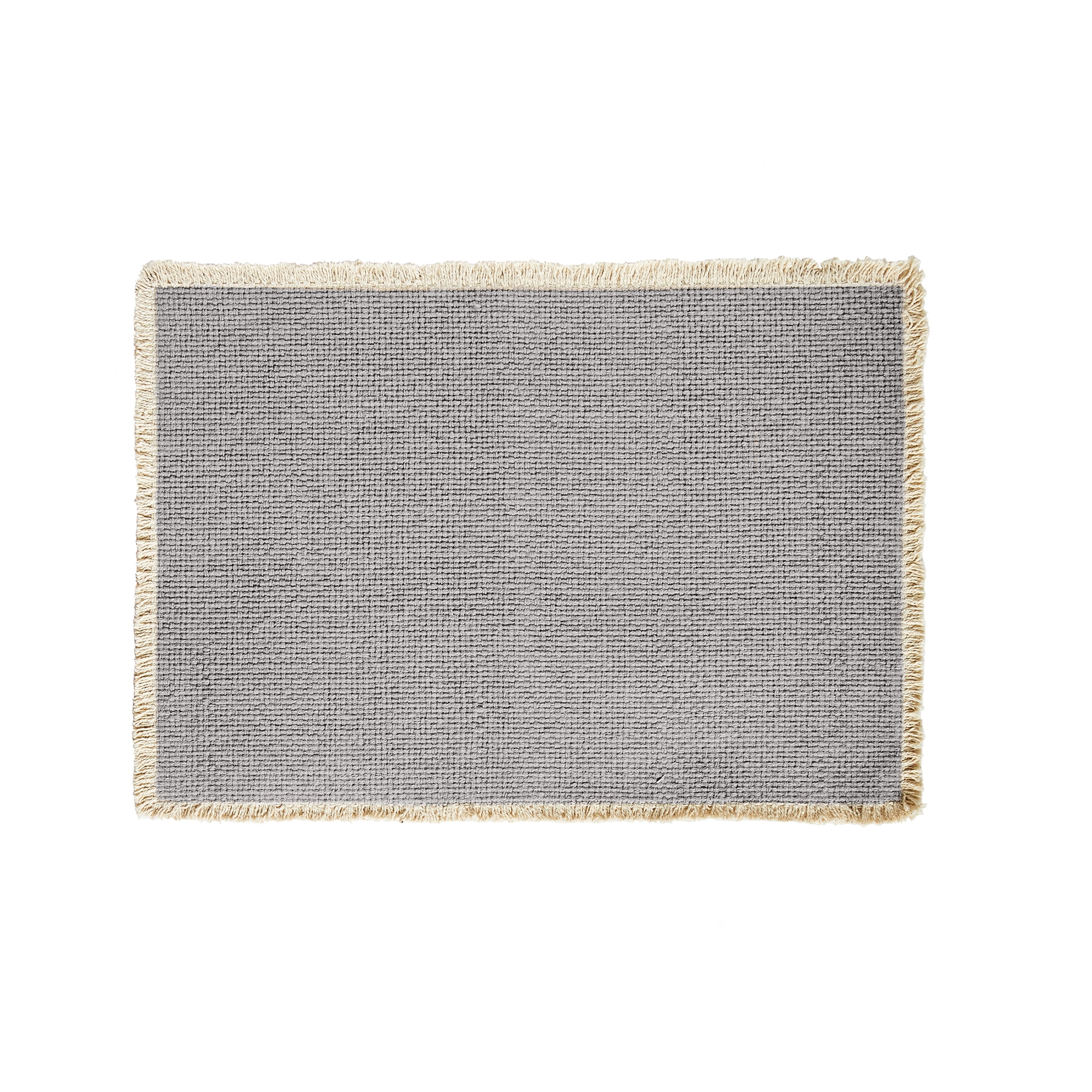 Better Homes & Gardens Fringe Cotton Rich 14" x 20" Table Placemat, Grey