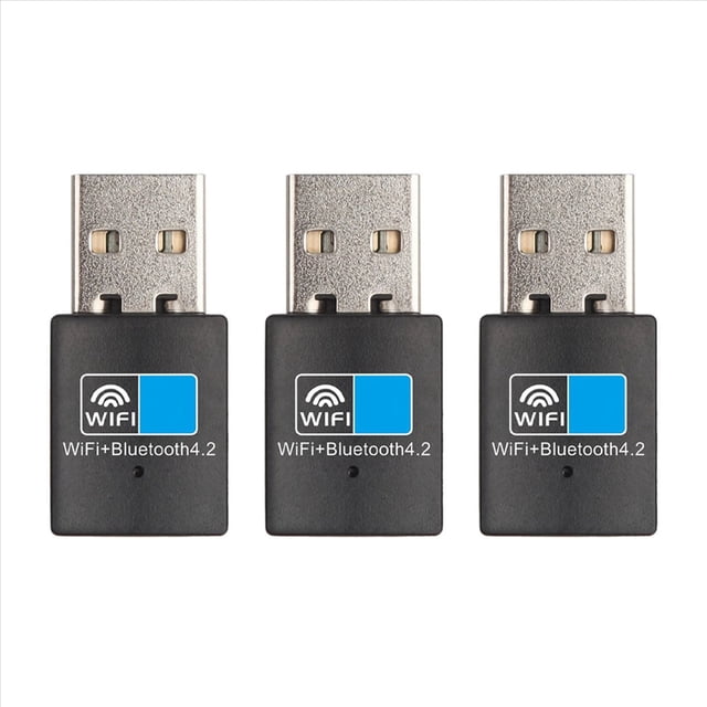 3X Adaptador USB Wifi Compatible para Bluetooth V4.2 Tarjeta de Red Inalámbrica Wifi Antena Transmisor PC Lan Receptor de Internet