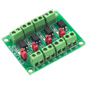 4 Channel Control Board Featuring Optocoupler Isolation And Output Levels Selection For Electronic Components