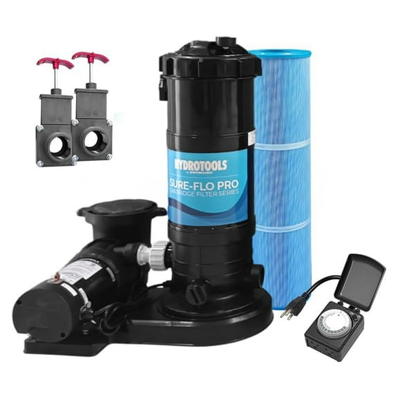 Swimline HYDROTOOLS 90 Sq Ft 2 Speed Sure-Flo Pool Cartridge Filter Pump