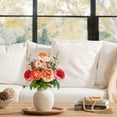 thumbnail image 5 of Mainstays 21.5" Artificial Flower Peony Ranunculus Mix Bouquet, Coral Color., 5 of 5