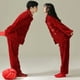 thumbnail image 3 of Pijamas de Navidad para pareja, cárdigan rojo grande de la suerte con botones, ropa de dormir de franela de manga larga para hombre y mujer, ropa de casa Sexy para mujer, 3 of 4
