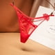 thumbnail image 1 of Ropa interior sexy transparente en forma de V para mujer, tanga simple de encaje hueco, bragas de encaje fino con huecos laterales, 1 of 6