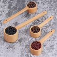 thumbnail image 4 of Nature Wooden Spoon, Long Handle Tablespoon, Measuring for Coffee Beans Scoop, Coffee Spoon Seasoning Tool Kitchen Tool(L), 4 of 7