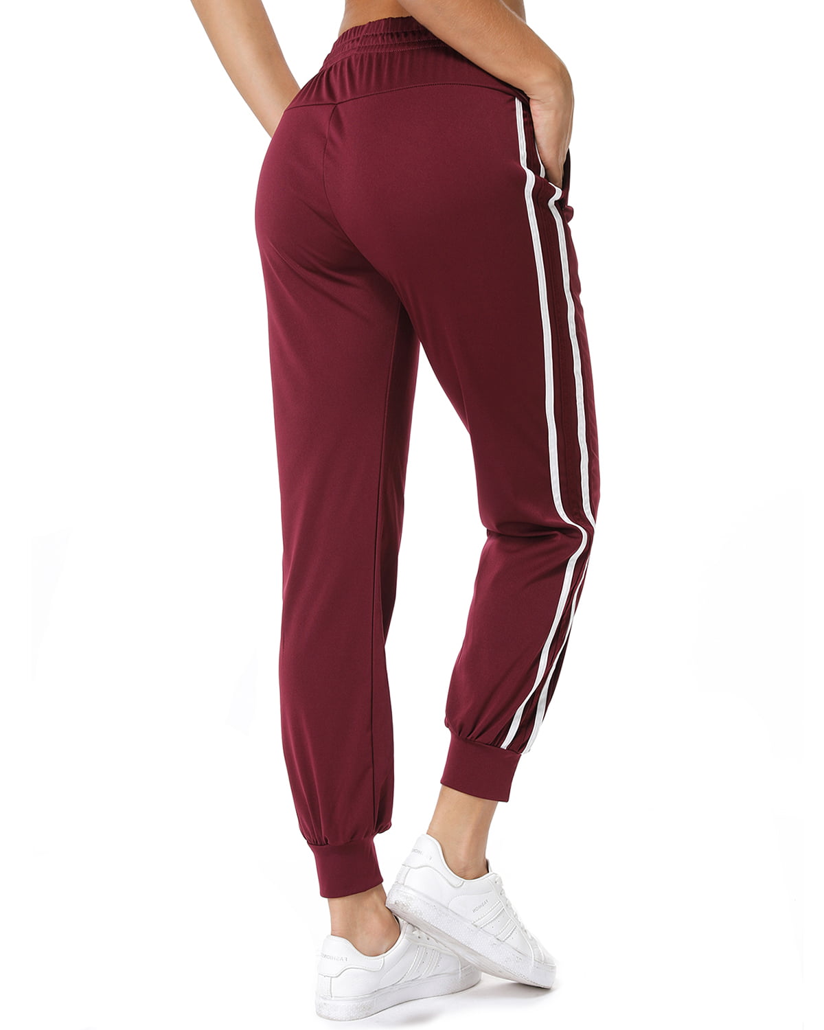 GIMDUMASA Women's Sweatpants Workout Athletic Jogger Pants with Pocket Elasticity Waist Tracksuit Bottoms for Women Sports Training Running GI06 