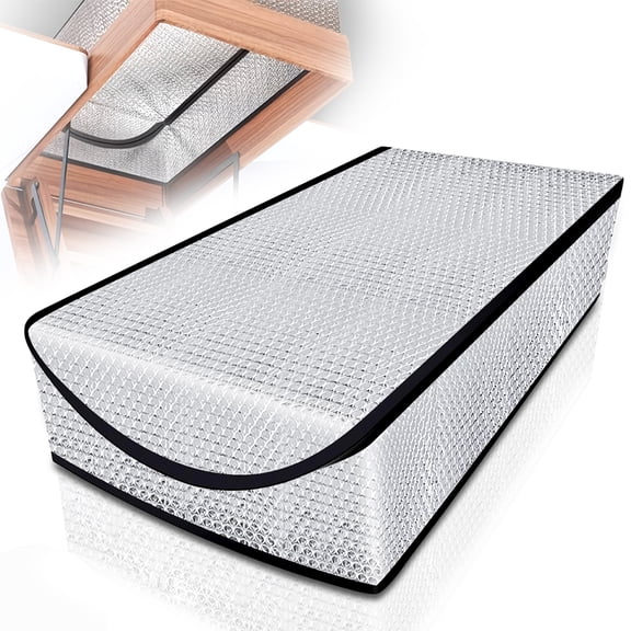 TSV Attic Stairway Insulation Cover, Energy Saving Attic Stairs Door Insulator Tent with Zipper for Pull Down Ladder, 25" x 54" x 11"