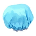 thumbnail image 1 of Grandest Birch Home Women Elastic Reusable Waterproof Shower Cap Head Hair Cover Bathing Hat Waterproof Dual Layer Elastic Solid C, 1 of 7