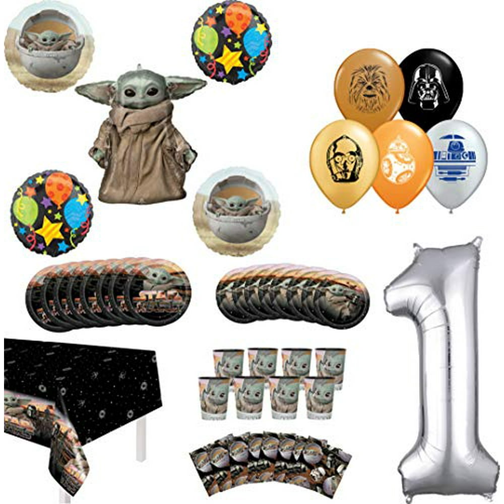 Star Wars Mandalorian The Child 1st Birthday Party Supplies 8 Guest