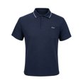 thumbnail image 6 of Liweisiy Short Sleeve Shirts For Mens Lapel Collar Embroidery Breathable Lightweight Tees Daily Golf Sports Shirts Navy 4XL, 6 of 7