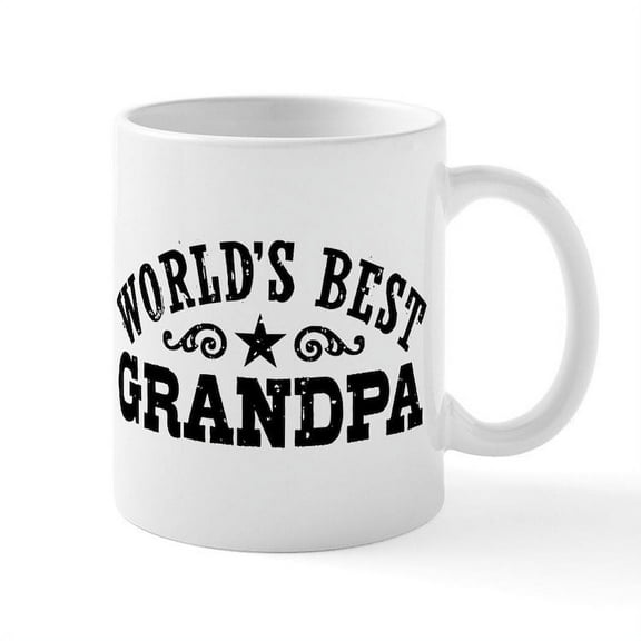 CafePress - World's Best Grandpa Mug - 11 oz Ceramic Mug - Novelty Coffee Tea Cup