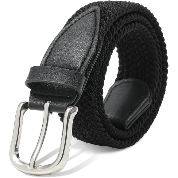 Kids Elastic Braided Belt - Pin Buckle Stretch Golf Baseball Belts for Boys and Girls Aged 4-12 Years