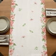 thumbnail image 5 of Table Runners 72 Inches Long Dress Scarves, Pink Floral Easter Farmhouse Kitchen Table Runner, Coffee Tablerunners, Spring Flowers Elegant Pastoral 14x72 Inch, 5 of 9