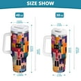 thumbnail image 6 of Yayeee 30oz Double-Wall Insulated Stainless Steel Tumbler with Handle Bottle, Art Buildings, 6 of 8