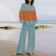 thumbnail image 2 of UAMVSH Ensembles Grande Taille pour Femmes 2 Pcs Chandail en Molleton Col Rond Pantalon Grand Ensemble Détente Automne Décontracté Manches Longues, 2 of 4