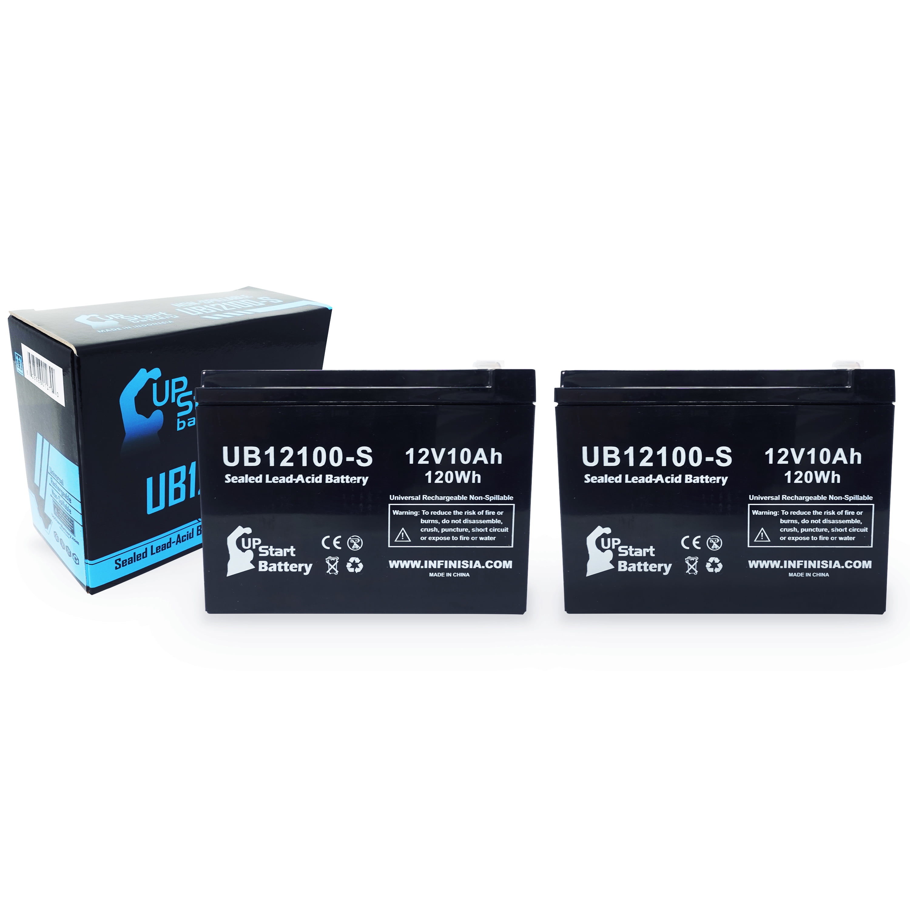 2x Pack Neuton Mowers E0683310W Battery Replacement UB12100S