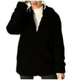 thumbnail image 2 of Lilgiuy Women's Top Cardigan Outwear Plush Solid Color Suit Coat Long Sleeve Coat Black，6（M） Winter Fashion 2022, 2 of 5