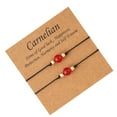 thumbnail image 4 of 2pcs Creative Braided Bracelet Carnelian Wrist Chain Couples Gift Bracelet, 4 of 8