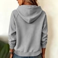 thumbnail image 6 of Inverlee Waffle Knit Hooded Sweatshirts for Women Drawstring Long Sleeve Pullovers Raglan Loose Fit Tops Everyday Relaxed Outfits Gray (S-XXL), 6 of 6