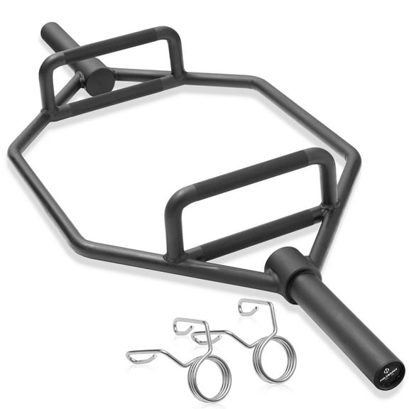 Philosophy Gym 2" Olympic Hex Trap Bar 25 KG, Raised Handles - Pro Barbell for Deadlifts, Shrugs & Squats
