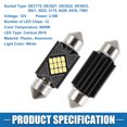 thumbnail image 6 of 6411 6413 Canbus 2016 12SMD Car Interior LED Bulbs 36mm Plastic Aluminum White Light 4 Pcs, 6 of 6