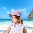 thumbnail image 6 of Kids Sun Hat Baby Wide Brim Cap Summer Beach Bucket Hat Infant Foldable Fishing Hat Adjustable Toddler Hat, 6 of 7