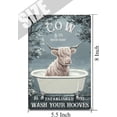 thumbnail image 5 of Funny Cow Decor, Wash Your Hooves Metal Tin Sign, Metal Bathtub Bathroom Decoration, Cow Gifts for Cow Lovers, Antique Farm Animal Pictures, Funny Cow Bathroom Decor 5.5x8 Inch, 5 of 7
