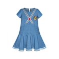 thumbnail image 1 of Girls Dress Denim Blue Short Sleeve School Uniform 6 Years, 1 of 5