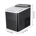 thumbnail image 4 of Mainstays Countertop Ice Maker, Rich Black, 9 Bullet Cubes, 2 Ice Sizes, 26 lbs/24H with Removable & Washable Ice Tray & Scoop, with Self-Cleaning Function, 4 of 12