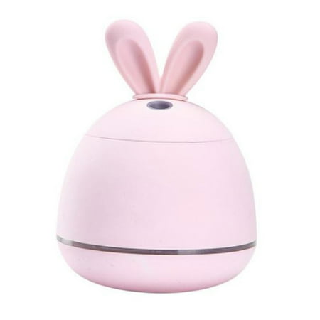 

200ML USB Rabbit Shape Air Humidifier Ultrasonic Cool- Adorable Mini Humidifier for Office Room Bedroom Pink