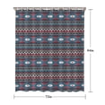 thumbnail image 5 of Blue Geometric and Striped Pattern Shower Curtain 72"x84" ,Bathroom Decorative Shower Curtains Set with 12 Hooks,Modern Waterproof Washable Shower Curtain, 5 of 6