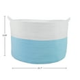 thumbnail image 5 of Home-Complete Extra-Large Cotton Rope Basket for Adults, Blue, 5 of 5
