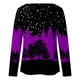 thumbnail image 4 of Moda mujer Casual impresión cuello redondo manga larga suelta camiseta otoño blusa pulóver Tops Pompotops  FGAJ6209, 4 of 5