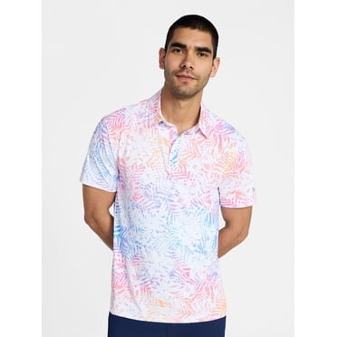 Birdie Bound Men's & Big Men's Novelty Print Golf Polo, Sizes S-5XL