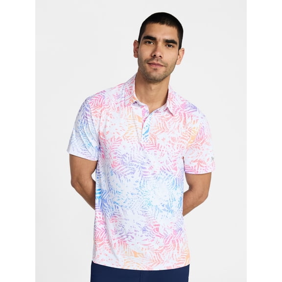 Birdie Bound Men's & Big Men's Novelty Print Golf Polo, Sizes S-5XL