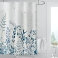 thumbnail image 2 of Shower Curtains for Bathroom,Watercolor Plant Leaf Shower Curtain, with Hooks, Waterproof Fabric Shower Curtains - Style 4, 2 of 5