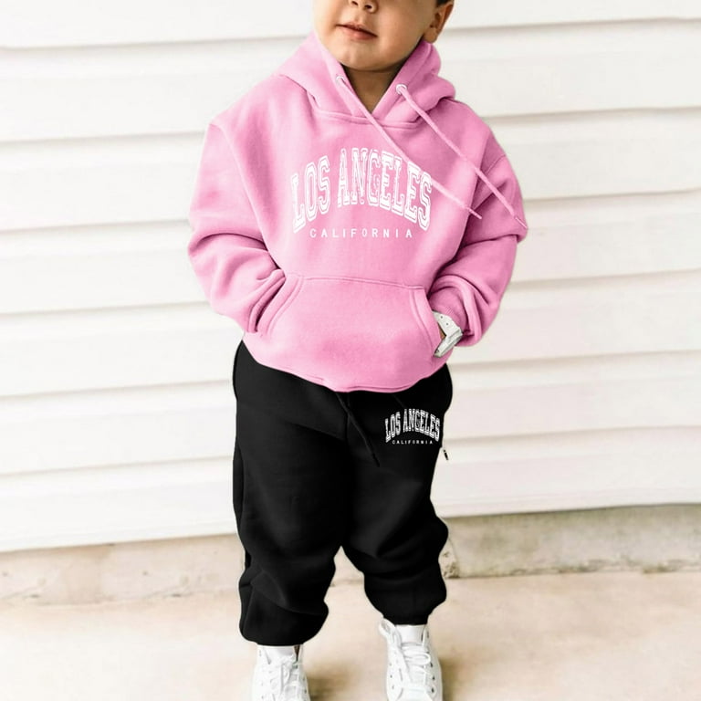 FhsagQ Outfits for Girls Size 7Winter Outfits Sweatshirt Girls Kids Boys Kids Hooded Tracksuit Unisex Two Piece Outfits Hoodie Sweatshirt Sweatpants Set Outfits for Girls 10 12 Baddie 6 7 Years Walmar...