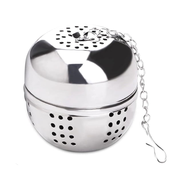 Billuyoard Accesorios para especias de cocina fáciles de limpiar, Bola de especias de mango largo, dispositivo de condimento de acero inoxidable Cocina y Comedor