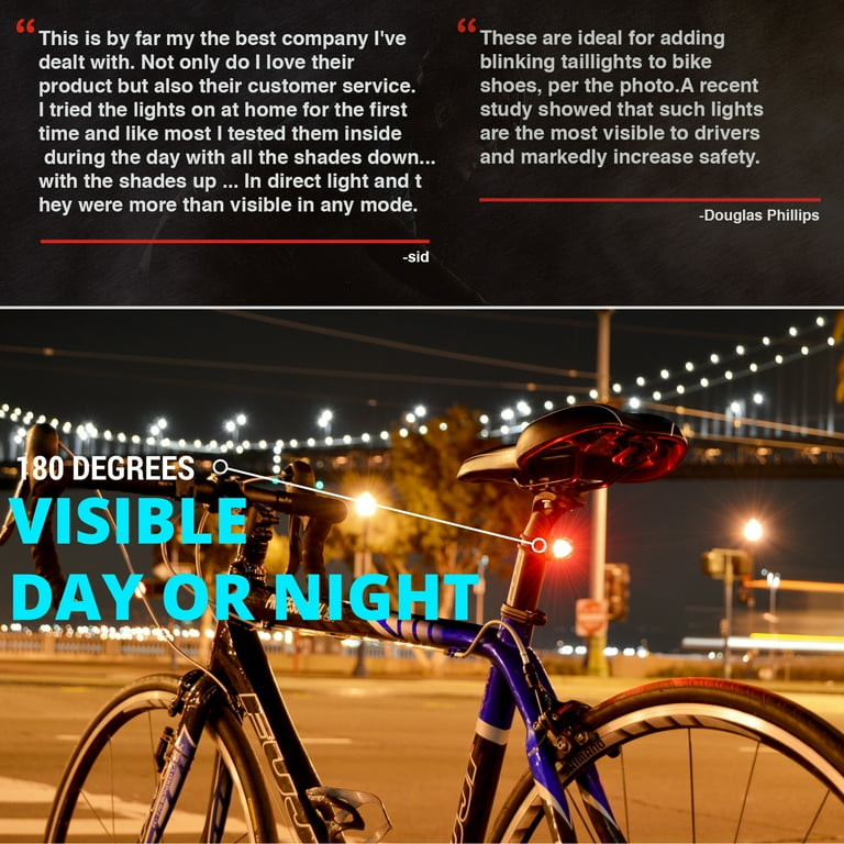 Stupidbright SBR 1 Rear Bike Tail Light Mini Strap On LED Micro Bicycle Lights