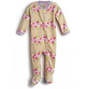 Elowel Baby Girls Footed Flower Pajama Sleeper Fleece 3 Toddler