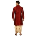 thumbnail image 3 of Mens Handmade Art Silk Loop Button Designer Kurta Dhoti Set/Mens Indian Sherwani, 3 of 7