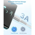 thumbnail image 3 of Aioneus USB C Cable 10ft 3Pack Type C Charger Cord 3A Fast Charging for Samsung Galaxy S25/S24/S23/S22/S21, iPhone 16/15 Phones, White, 3 of 8