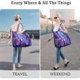 thumbnail image 5 of 22 Inch Oversized Travel Bag Lightweight Canvas Weekender Duffel with Multi Pockets, Animal Print, 5 of 5