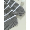 thumbnail image 6 of Bagilaanoe Newborn Baby Girl Boy Knitted Sweater Long Sleeve Striped Pullover 3M 6M 9M 12M 18M 24M Infant Warm Jumpers Tops Fall Loose Knitwear, 6 of 8