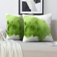 thumbnail image 2 of LALILO Throw Pillow Covers Green Spot Watercolor Trendy Tint Cushion Cover 18" x 18", 2 Pack, 2 of 6