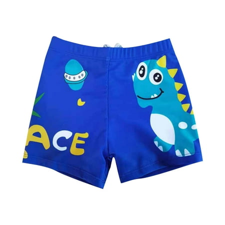 

Penkiiy Boys Swimwear Children s Swimsuit Print Bathing Shorts Flat Angle Swim Trunks With Pants Rope 3-4 Years Blue