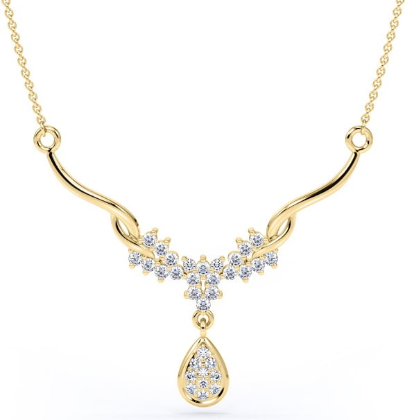 rope chain with diamond pendant