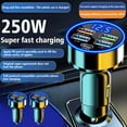 thumbnail image 2 of VIVIDCRAFT 4 USB + PD Phone Car Charger Adapter LED Display QC 3.0 Charging Fast, 2 of 10