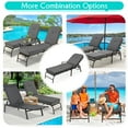thumbnail image 2 of YODOLLA Set of 2 Adjustable Patio Lounge Chair with Thick Cushion Outdoor Chaise Lounge Recliner, Gray, 2 of 8