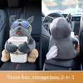 thumbnail image 4 of SBSGV Multifunctional Deluxe Car Trash Can and Storage Box,Cute Car Tissue Box, Creative Animal Cartoon Tissue Box Decorative Organizer for Car Home, 4 of 4
