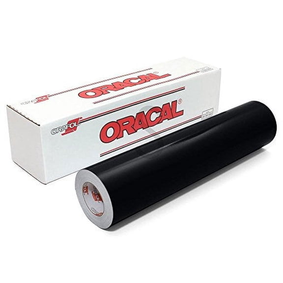 Roll of Matte Oracal 631 Removable Vinyl Works with All Vinyl Cutters - Black - 12" x10FT